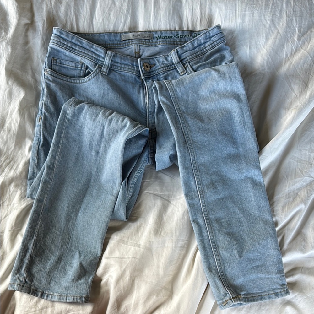 Light Blue Skinny Jeans with Relaxed Fit